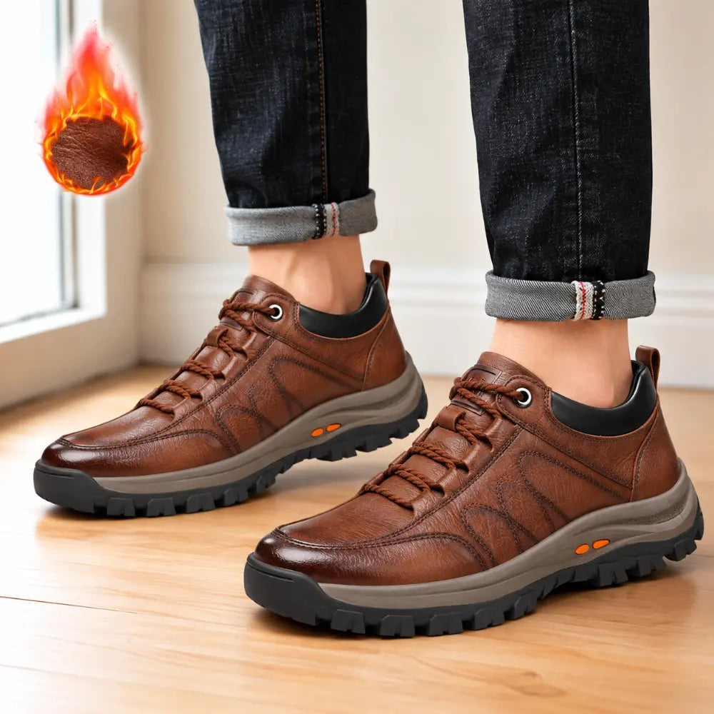 👞 【39–48】Muške casual kožne cipele: mekana koža i protuklizni, izdržljivi potplat.