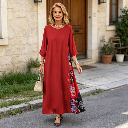ULWOUH | Visoka kvaliteta: Ženska haljina s vintage printom (M-5XL) - Plaćanje pouzećem dostupno