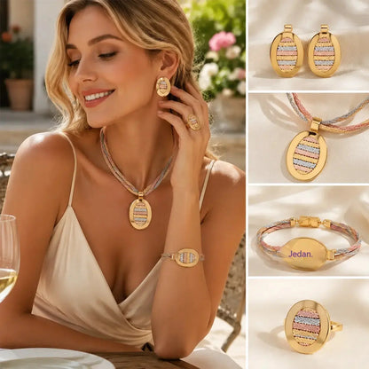 📢📢 50% popusta! ⏰ Elegantni set nakita od četiri dijela s kubičnim cirkonima - Plaćanje pouzećem - Besplatna dostava