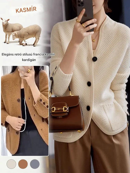 🧥Árcsökkentés és kiárusítás!💖✨【Korlátozott ajánlat 50% kedvezménnyel】Francia elegáns kasmírkabát, könnyű, meleg és sokoldalú