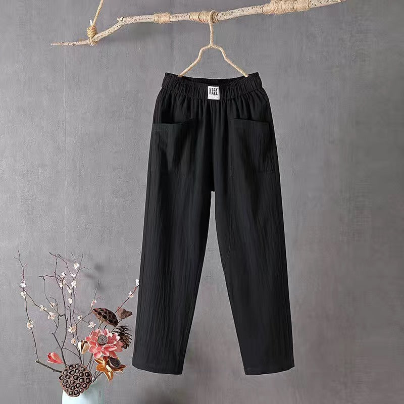 👖[M-4XL] Nove ženske hlače širokih nogavica, udobne i ležerne, izrađene od laganog i prozračnog lana, izuzetno udobne.