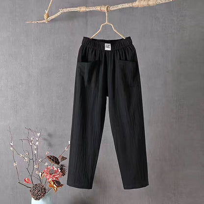 👖[M-4XL] Nove ženske hlače širokih nogavica, udobne i ležerne, izrađene od laganog i prozračnog lana, izuzetno udobne.