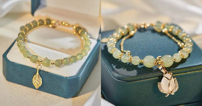 ✨🔥【Kúpte jednu  a druhú získate zadarmo 🎁】💛 2 náramky z 14K zlata s hetianskym nefritom 💎