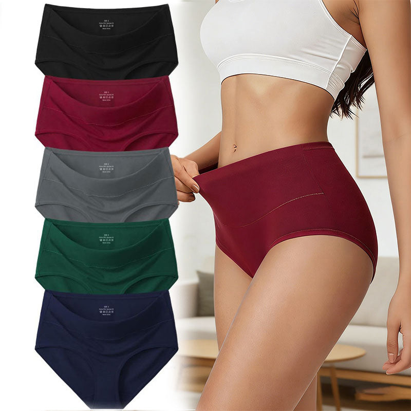 💖Novo iz 2026. s popustom od 40%💖【Pakiranje od 5】🩲 Ženske antibakterijske gaćice od modalnog pamuka visoke elastičnosti za 45-100 kg