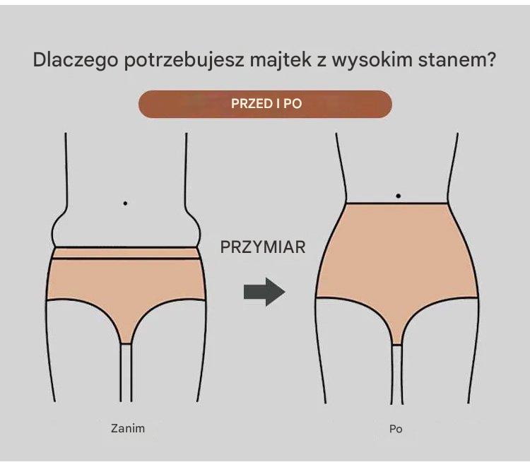 🩲🔥Promocja nowości 【6 sztuk】Damskie majtki z lodowego jedwabiu z wysokim stanem