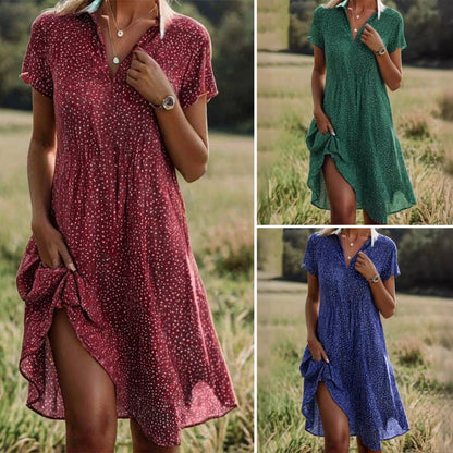 🎉👗Nuevo 40% de descuento【S-3XL】Nuevo vestido de gasa ligero y aireado con cuello en V 2025 