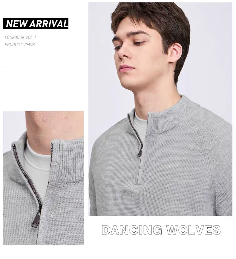 🔥🆕 Najbolj prodajana novost z 40% popustom 🧥✨ Moški veliki pulover z zadrgo, preprost in enostaven za kombiniranje.