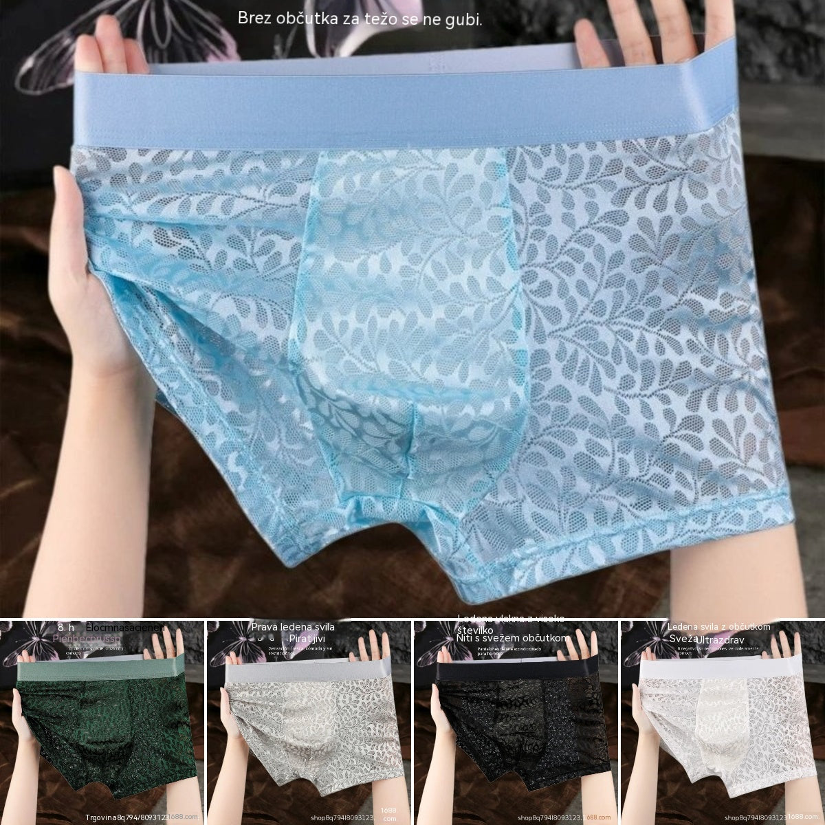 [L-4XL] Novo muško donje rublje od svilene mreže, plus veličine, prozračno - plaćanje pouzećem