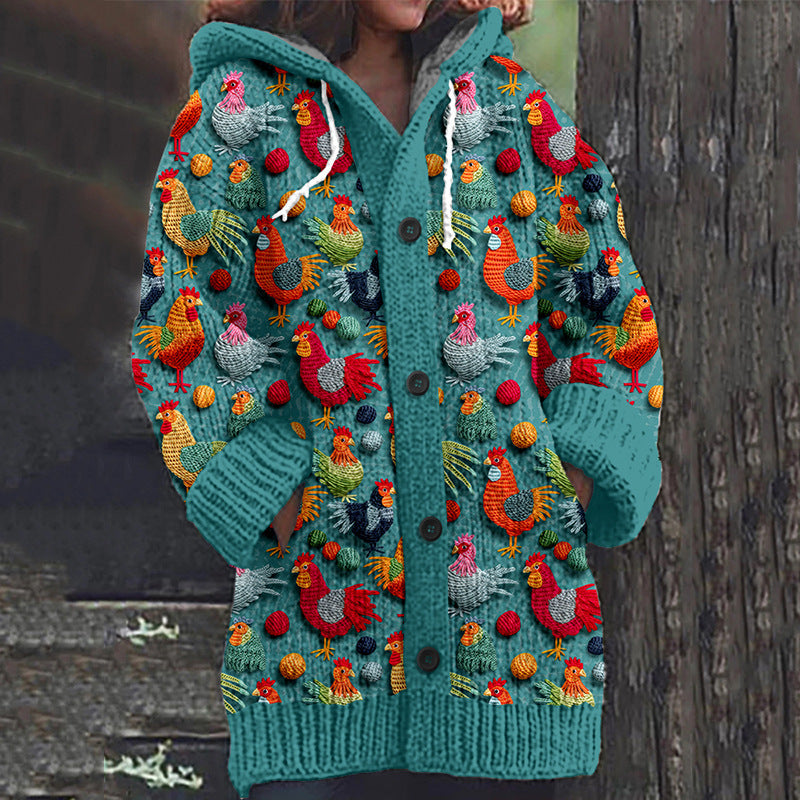 🔥【S~5XL】✨Nueva chaqueta con capucha gruesa de estilo retro en colores combinados, cómoda y fácil de combinar para el día a día.