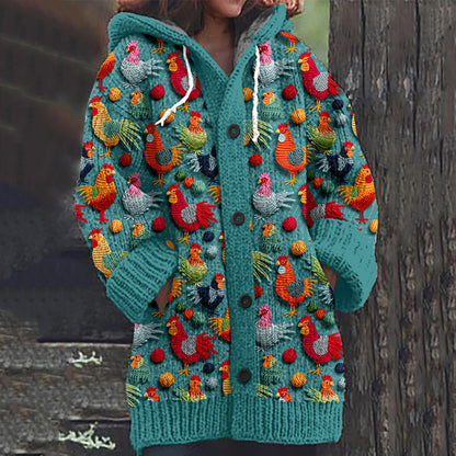 🔥【S~5XL】✨Nueva chaqueta con capucha gruesa de estilo retro en colores combinados, cómoda y fácil de combinar para el día a día.