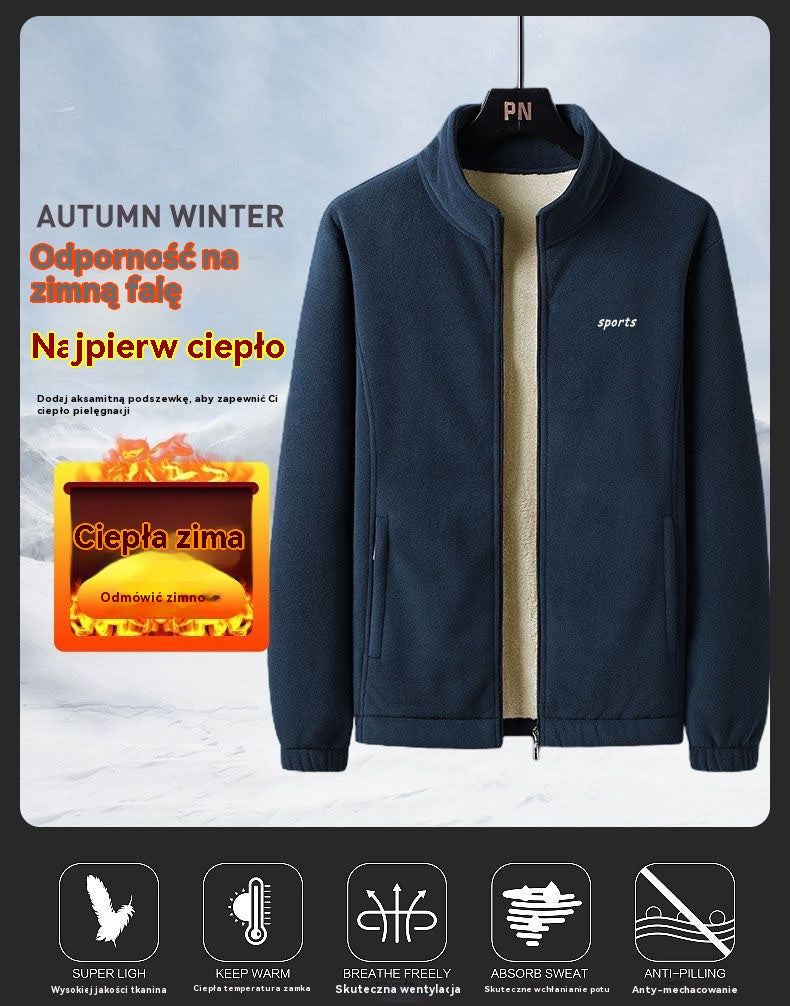 ⛄🧥 Nowość 50% taniej: Jesienna i zimowa męska kurtka z grubym futerkiem, ciepła, wygodna i wiatroszczelna, zimowy must-have 🔥