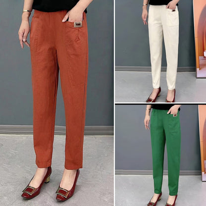 👖🔥🔥【M-6XL】Nove elastične i svestrane ženske ležerne hlače velike veličine, izrađene od čistog pamuka