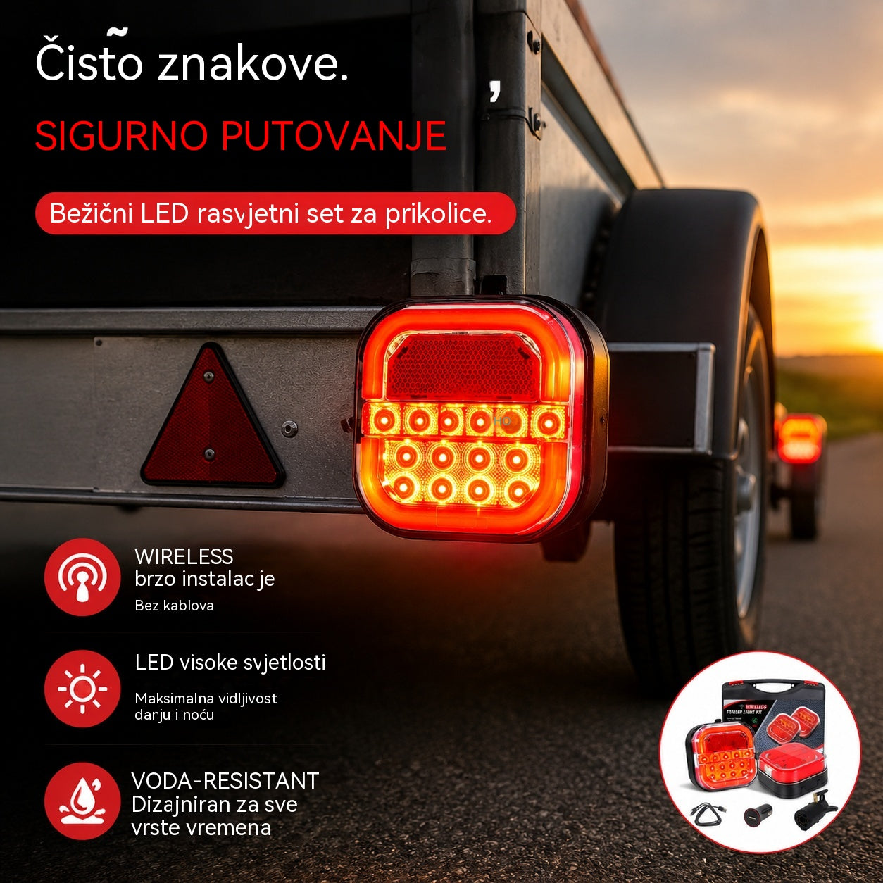 ⏰ Akcija traje ograničeno vrijeme 🚦【Univerzalna 12V/24V】🚦 LED svjetla za automobilsku prikolicu — plaćanje pouzećem dostupno