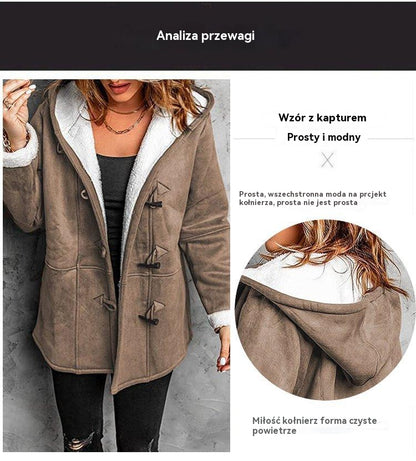 🥼🐏💖【Nowość zimowa 43% zniżki】2025 Modna i ciepła damska kurtka z zamszu, z ociepleniem z wełny, S-5XL, kurtka zimowa/na co dzień