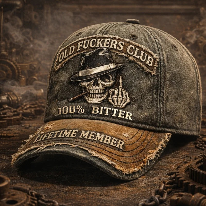 🏁💀Gorra de béisbol estilo retro con impresión digital 3D
