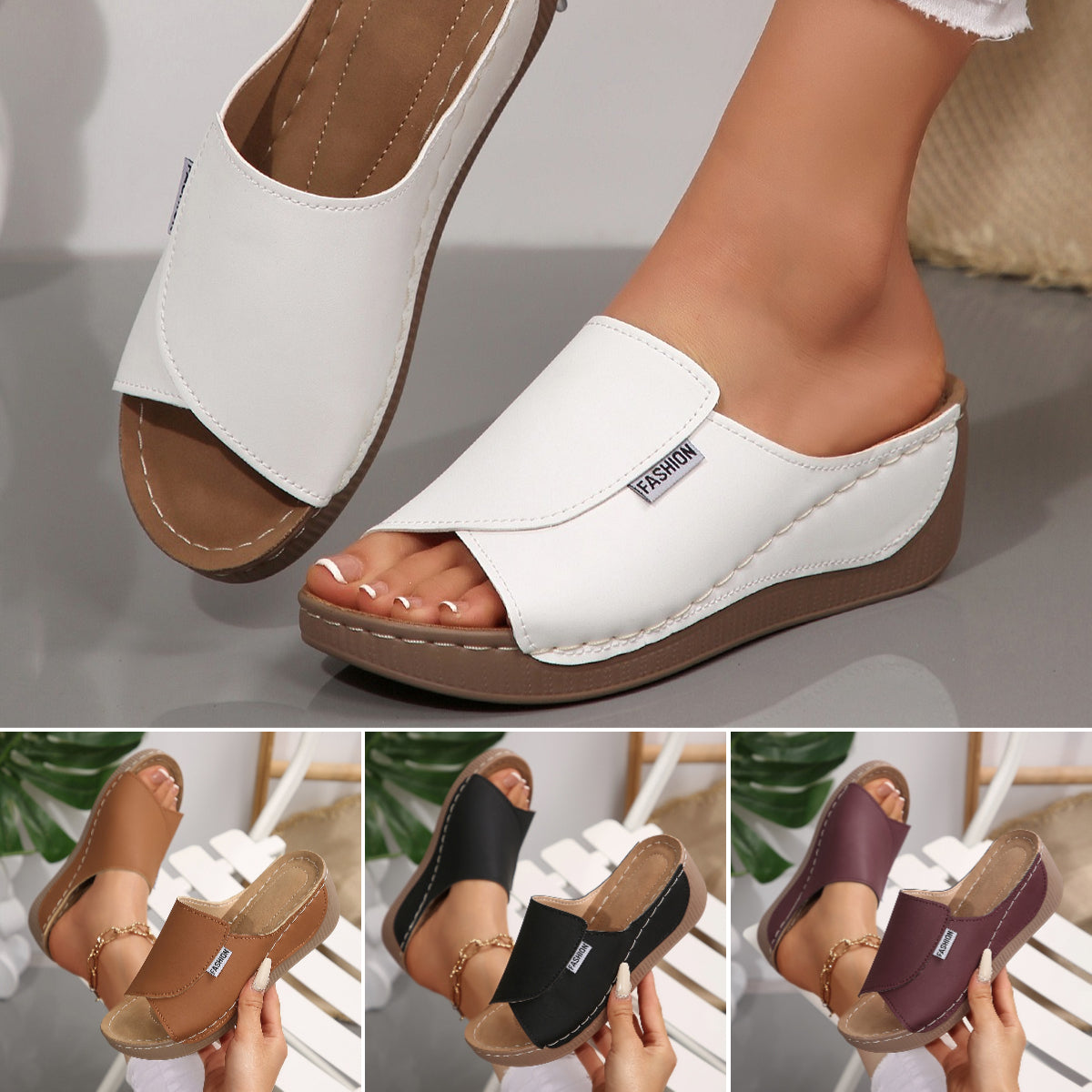 🔥👡【36-43】Модерни дамски сандали, изработени от естествена кожа с мека и дебела подметка от 2026 г.