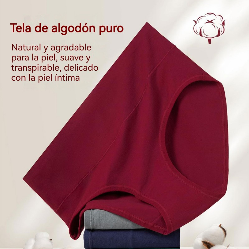 💖2026 nuevo lanzamiento con 40% de descuento💖【Pack de 5】🩲 Bragas femeninas antibacterianas de algodón modal de alta elasticidad para 45-100 kg