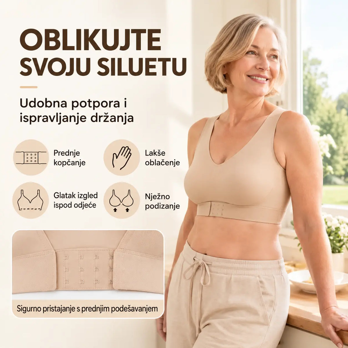 【✨Kupite 1, dobijte 2 gratis - paket od 3】Žensko donje rublje za oblikovanje tijela, ispravlja liniju leđa💋
