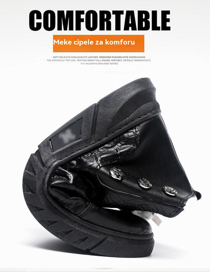 👞【39-44】⛄ Muške čizme od prave kože s toplom pamučnom podstavom, neklizajuće, vodootporne, udobne i fleksibilne zimske čizme