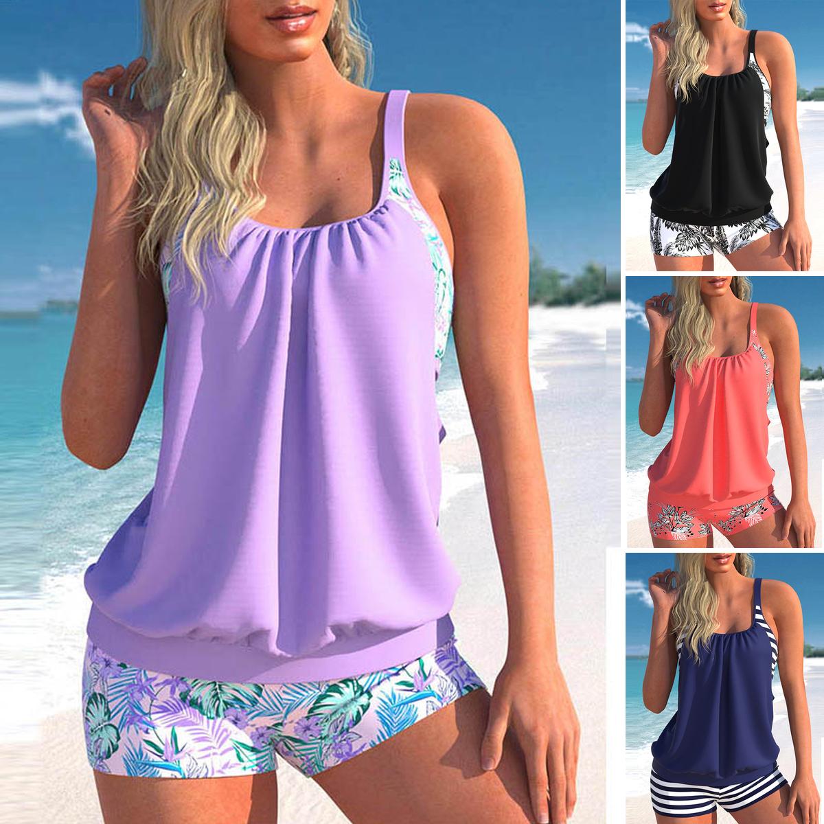 🩱🏖️【S-5XL】Ženski dvodijelni kupaći kostim kratkih hlača s printom3662099