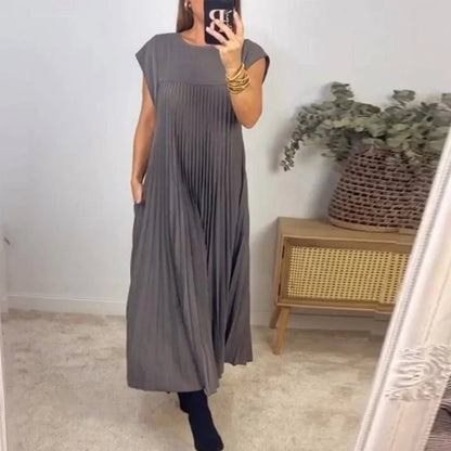 🔥❤️【50% POPUSTA】【S-3XL】Jednobojna plisirana haljina bez rukava