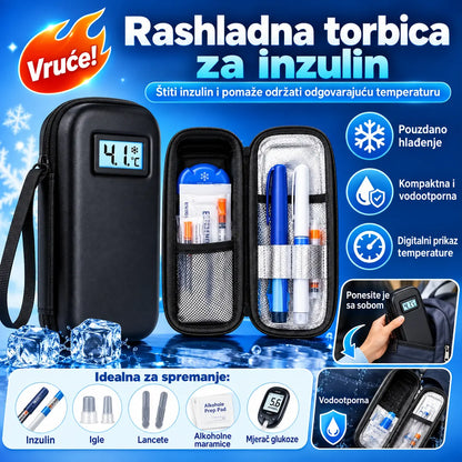 🔥 -50% | Prijenosna hladnjača za inzulin s prikazom temperature – idealna za putovanja