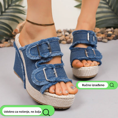 ✨👠【Veličine 35-43】Udobne ženske sandale na platformu, savršeno pristaju obliku stopala, izuzetno udobne za nošenje✅Plaćanje pouzećem dostupno