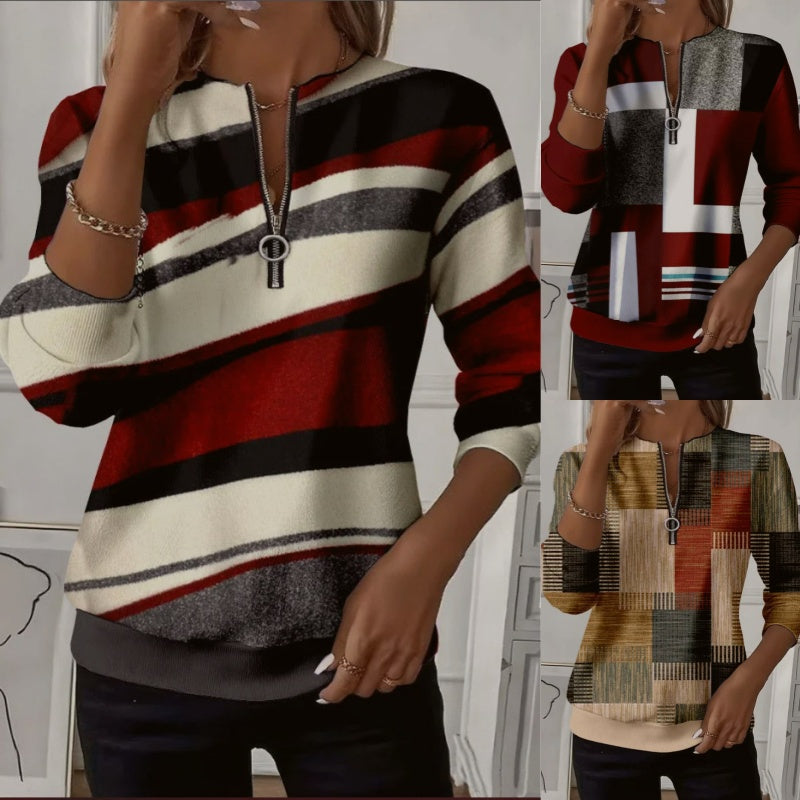 🍂🐏 Nueva camiseta de alta calidad para mujer 【S-3XL】 Sudadera de manga larga con estampado raglán, cómoda y versátil, perfecta para el uso diario.