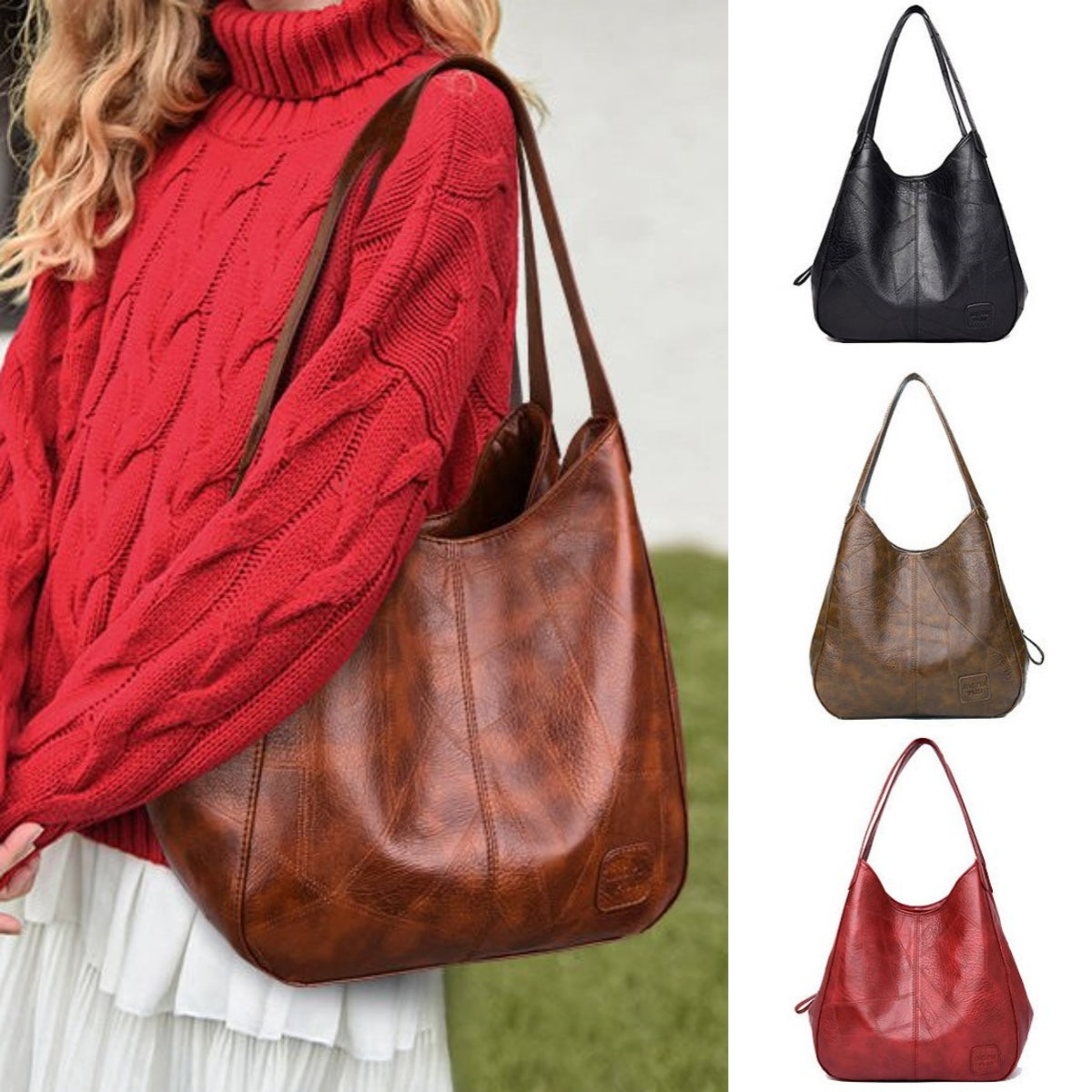 👜👍Gornji sloj moderne i svestrane meke kožne torbe za rame od goveđe kože - velikog kapaciteta