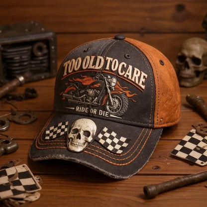 🏁💀Gorra de béisbol estilo retro con impresión digital 3D