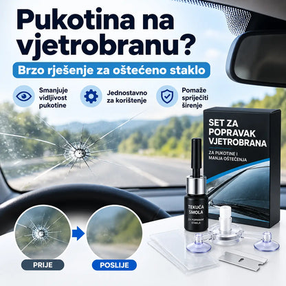 【Set od 3 dijela】🚗 Tekućina za popravak pukotina – Ljepilo za uklanjanje ogrebotina i pukotina – brz popravak, jednostavan i praktičan – Besplatna dostava