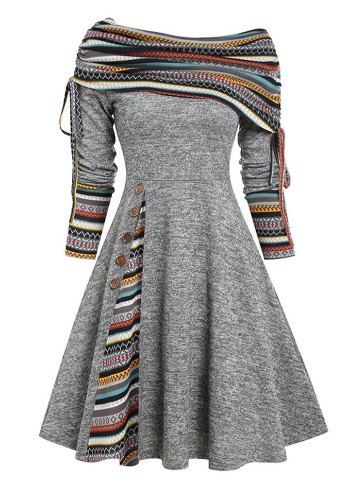 👗2025 jesensko-zimska nova moda jedno-ramena haljina s dugim rukavima【S-3XL】iskoristite 50% popusta 👗✨