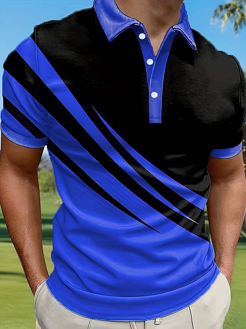 👔🔥 Plaćanje pouzećem✅️【40-130kg】Nova muška ljetna polo majica s 3D prugama