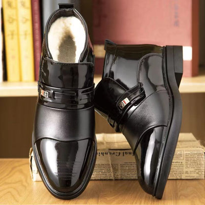 👞🌞【Zimowa Wyprzedaż】【38-44】Eleganckie Męskie Buty Skórzane z Ciepłą Wyściółką - Wygoda, Styl i Ochrona Przed Zimnem na Każdą Okazję!