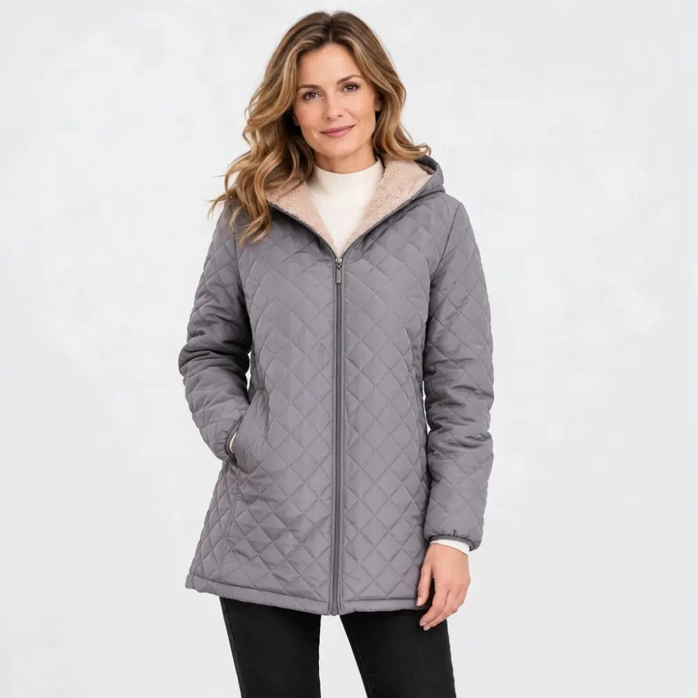❄️[S-3XL]  Ženska prošivena jakna srednje duljine s kapuljačom i toplom podstavom – više boja🤩