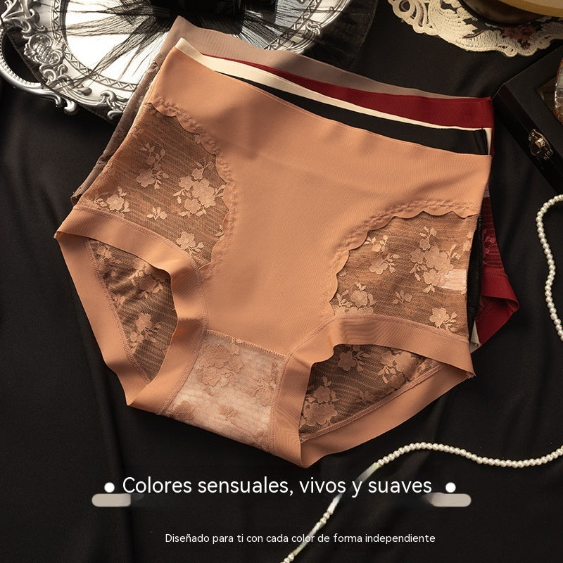 👙Oferta por tiempo limitado 【€33】Conjunto de 5 piezas: bragas de encaje suaves y elásticas para mujer, cómodas y versátiles para el día a día
