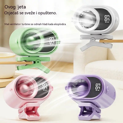 Ventilator bez upotrebe ruku s LED zaslonom, integriranom kopčom i 199 podesivih razina
