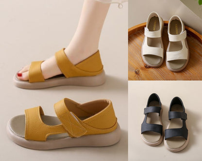 👡【35-43】 Retro ljetne sandale na jednoj nozi od mekane kože s mekim potplatom