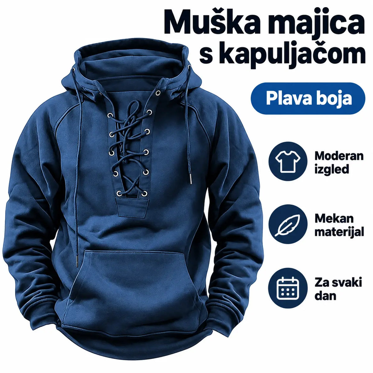 【S-3XL】Nova muška široka majica s kapuljačom za jesen/zimu