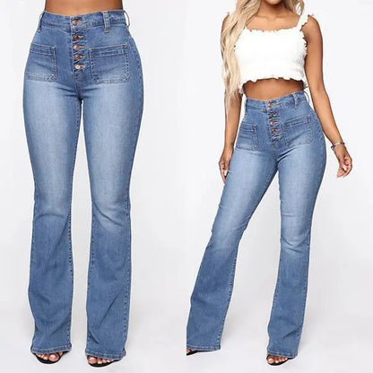 🔥👖【S-4XL】Nove zimske ženske hlače visokog struka s proširenim rukavima - vrlo elastične, udobne i nisu uske