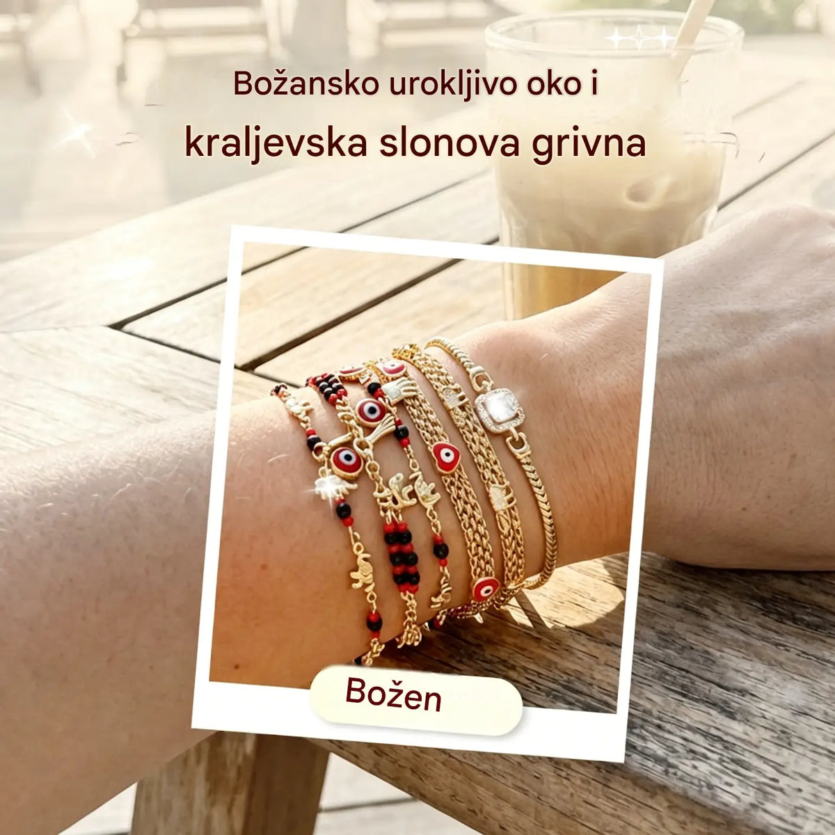 📿 VREMENSKI OGRANIČENA PONUDA: 50% POPUSTA! 🌀 Boho narukvica s privjescima i sretnim slonom: simbolični privjesci, podesivi rez, pozlaćeni i 7 stilova ✨