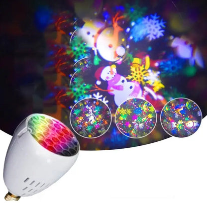 ✨ Božićna E27 LED projekcijska žarulja | 16 dinamičnih uzoraka | Stvorite blagdansko ozračje u sekundi 🎄