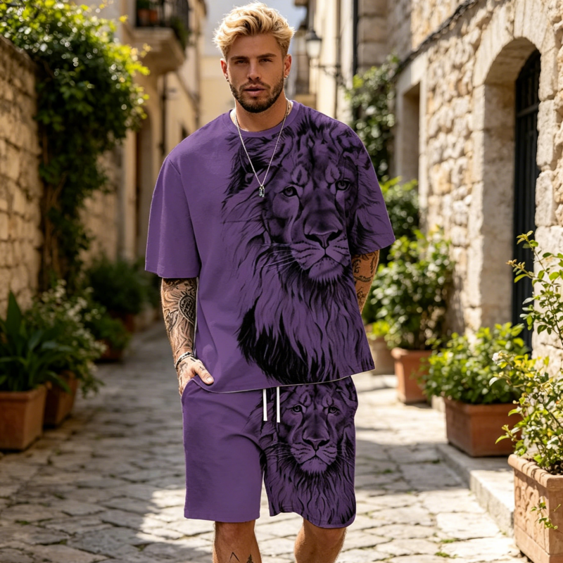 Amelisse |Oslobodite svoj stil uz naš muški set s grafikom lava – mekani pamuk, cjelodnevna udobnost【S-4XL】