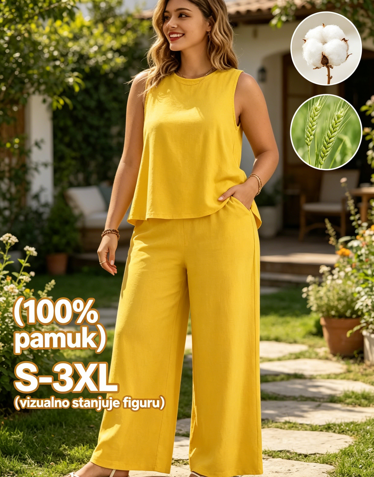 🔥Kupi 1, dobij 1 gratis🔥【S-3XL】Ljetni novi modni jednobojni bezrukavni komplet, elegantnog izgleda, idealan za posao i svakodnevno nošenje.