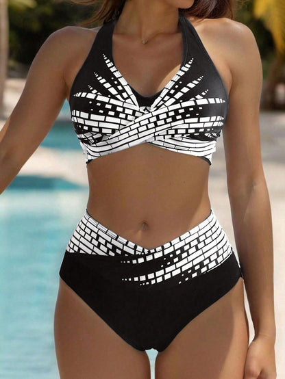 👙 【Kupite jedan, drugi dobijete gratis, ponuda 50% popusta💥】【L-5XL】👉 Dvodijelni bikini za žene većih veličina ✅ Visoki struk ✅ Visoka elastičnost ✅ Na zalihi