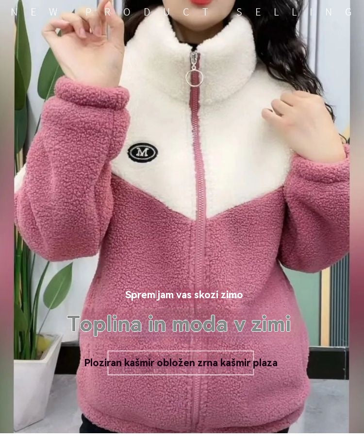 【30% POPUSTA】🔥【M-4XL】🐏Zimska jakna iz jagnječje volne, bombažna jakna, odebeljena bombažna jakna, topla jakna