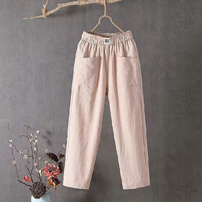 👖[M-4XL] Nove ženske hlače širokih nogavica, udobne i ležerne, izrađene od laganog i prozračnog lana, izuzetno udobne.