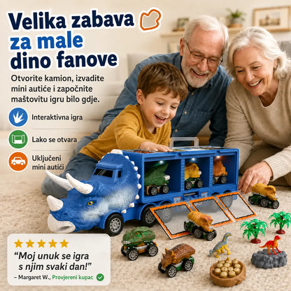 🦖🚛Interaktivni kamion za prijevoz dinosaura: sa svjetlima, zvukovima i pomičnim figurama – upustite se u zabavnu prapovijesnu pustolovinu! ✨🎮