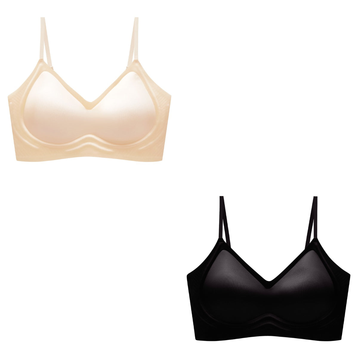 🥰🔥【Juego de 2 piezas】【40–100kg】Sujetador sin costuras de tacto sedoso, con soporte suave y gran comodidad