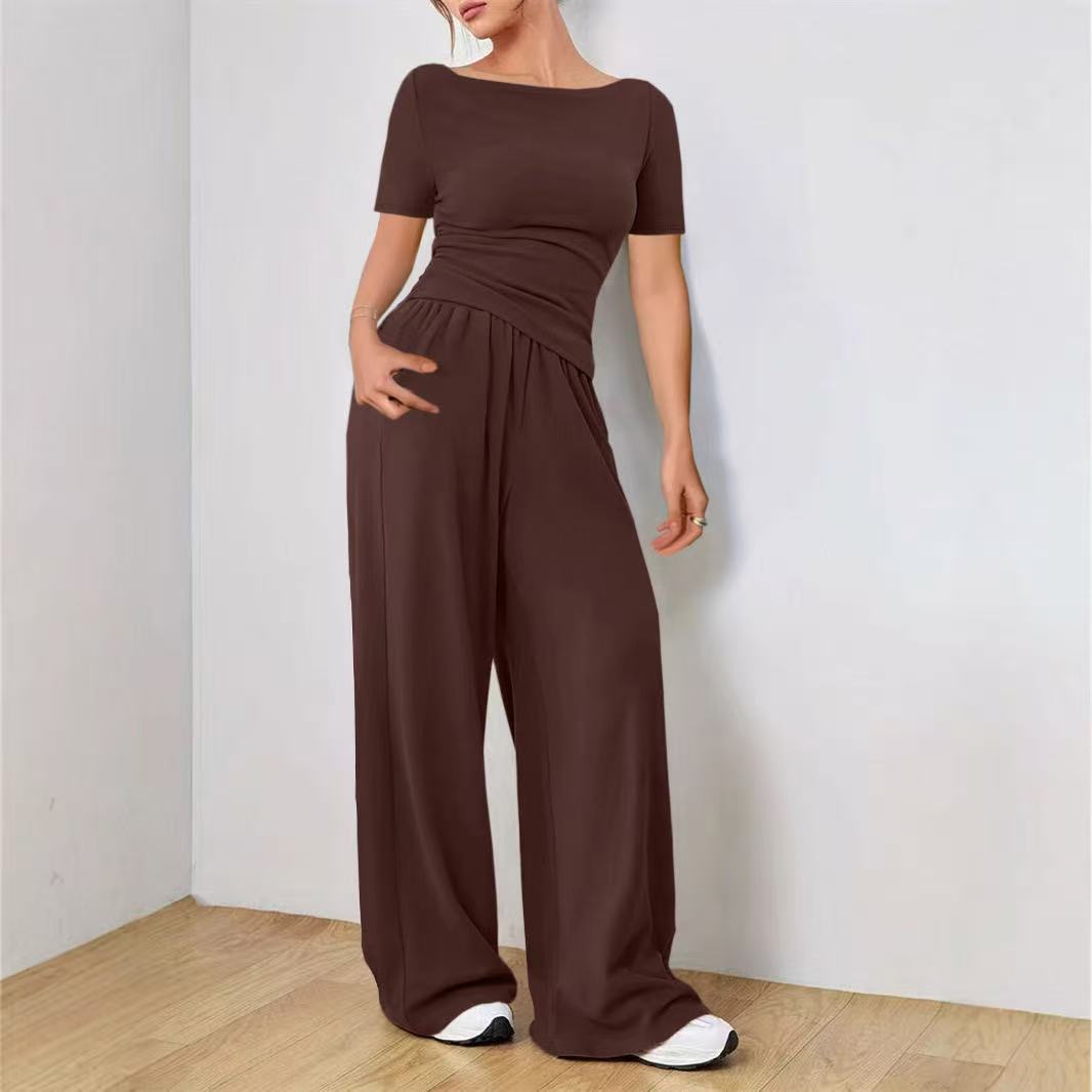 ⏳ Zadnji dan - 50% popusta ✨ [40–80 kg] Elegantni jednobojni pamučni set kratkih rukava - širok i ležeran ✅ Plaćanje pouzećem dostupno